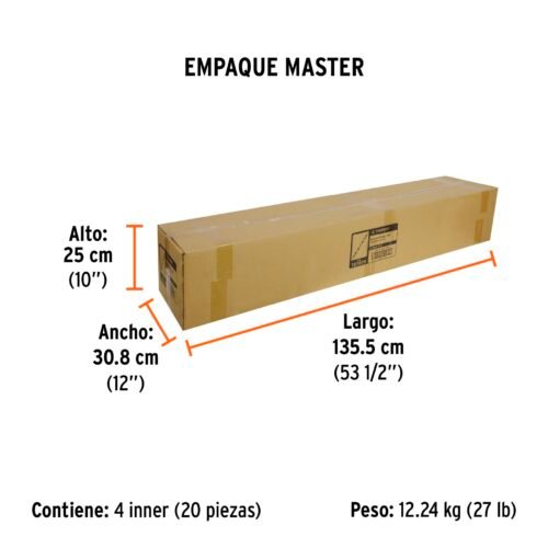 101019 - Barra extensible de 1.3 a 2.1 m reflejante para conos