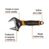 101033 - Llave ajustable (perico) 6" boca ancha Comfort Grip, Expert