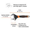 101035 - Llave ajustable (perico) 10" boca ancha Comfort Grip, Expert