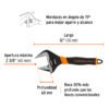 101036 - Llave ajustable (perico) 12" boca ancha Comfort Grip, Expert