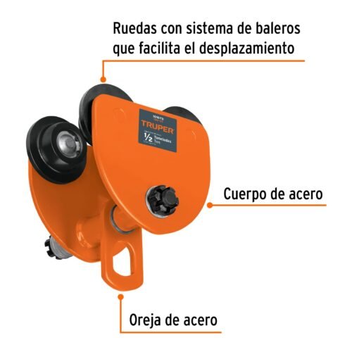 101075.1 101075 - Trole de carga 1/2 ton para vigas IPS e IPR, ajustable