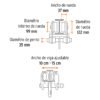 101077.3 101077 - Trole de carga 2 ton para vigas IPS e IPR, ajustable, Truper