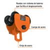 101078.1 101078 - Trole de carga 3 ton para vigas IPS e IPR, ajustable, Truper
