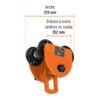 101078.2 101078 - Trole de carga 3 ton para vigas IPS e IPR, ajustable, Truper