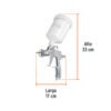 101091.1 101091 - Pistola p/pintar gravedad LVLP vaso plástico, 1.7 mm, Truper