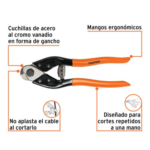 101097 - Cortador de 8" de cable y alambre, Truper