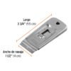 101100.2 101100 - Raspador de acero inoxidable con cuchillas de 1-1/2", TRUPER