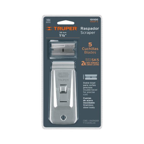 101100.3 101100 - Raspador de acero inoxidable con cuchillas de 1-1/2", TRUPER