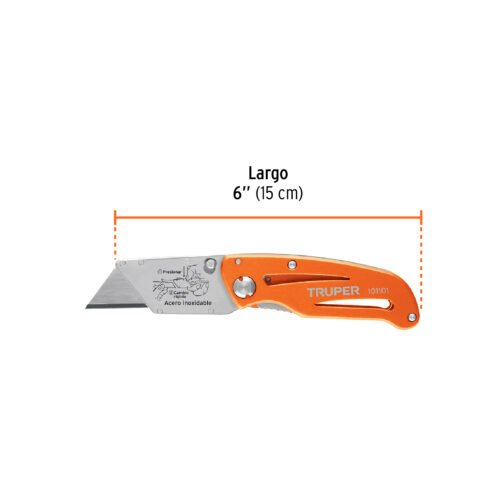 101101.2 101101 - Navaja abatible 6" cuerpo de aluminio y acero inox, Truper