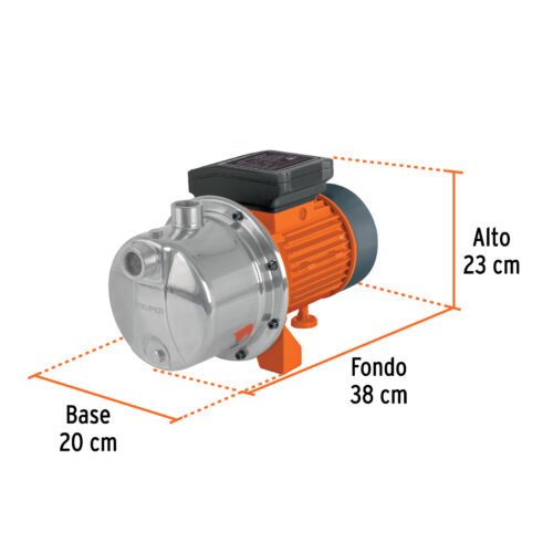 101102 - Bomba tipo jet, cabezal de acero inoxidable,1-1/2 HP, TRUPER