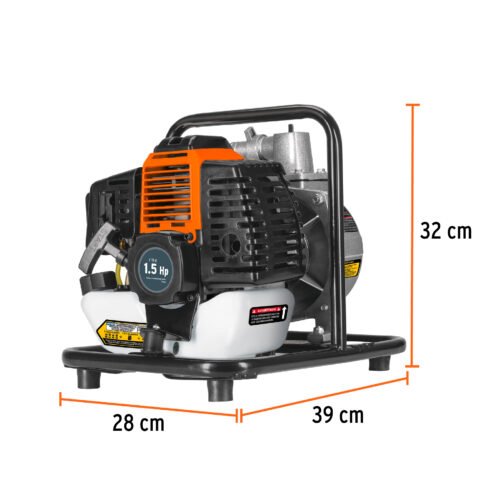 101110 - Motobomba autocebante 1"x1", gas. 1-1/2HP, agrícola, TRUPER