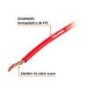 101089 - Carrete con 12 m de cable primario rojo calibre 18, Truper