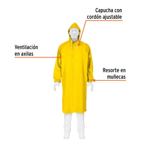 101130 - Gabardina impermeable triple capa, talla CH, Truper Expert