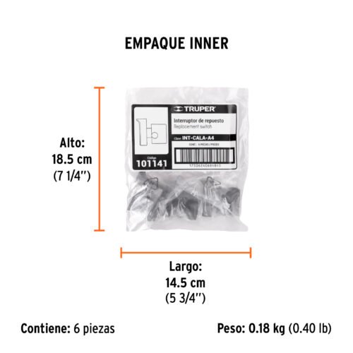 101141.1 101141 - Interruptor de repuesto para CALA-A4, Truper