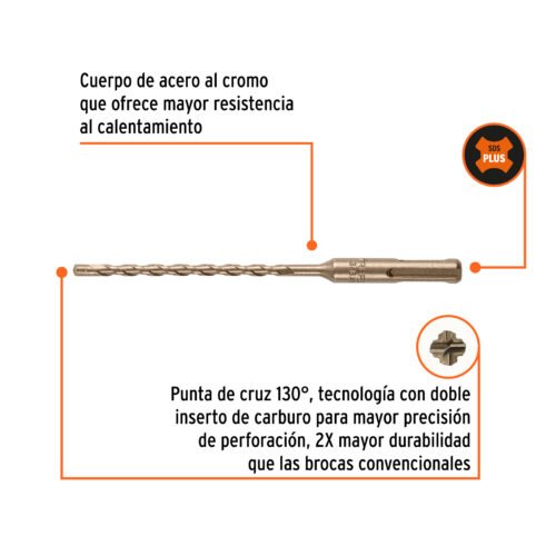 101143 - Broca SDS Plus 3/16 x 6", Truper