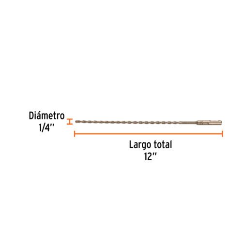 101144 - Broca SDS Plus 1/4 x 12", Truper
