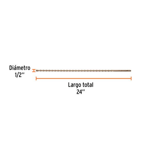 101147 - Broca SDS Plus 1/2 x 24", Truper