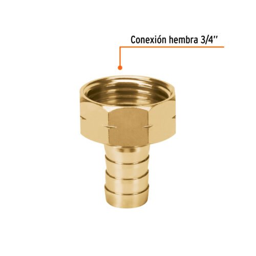 101154.1 101154 - Conector 1/2" hembra de aluminio, Truper