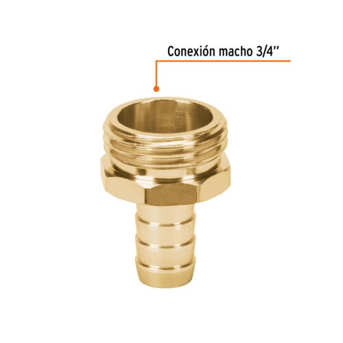 101157 - Conector 1/2" macho de aluminio, Truper