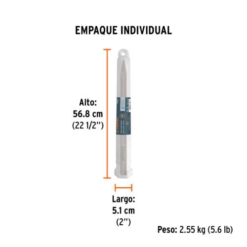 101230 - Cincel de punta zanco hexagonal de 20", Truper