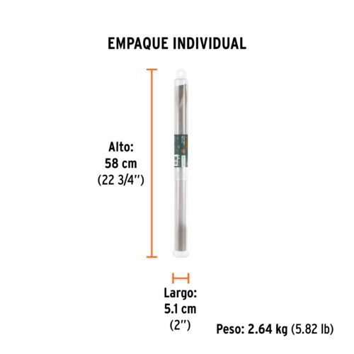 101231 - Cincel plano zanco hexagonal de 1-3/8" x 20", Truper
