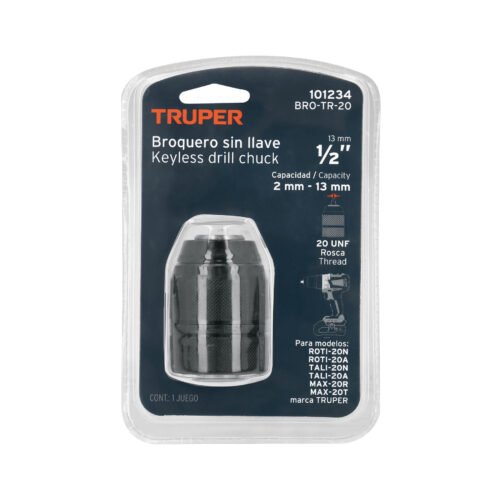 101234 - Broquero 1/2" sin llave, para máquinas inalámbricas, TRUPER