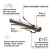 101242 - Cortador azulejo 40" (100cm) gran formato c/maletín, EXPERT