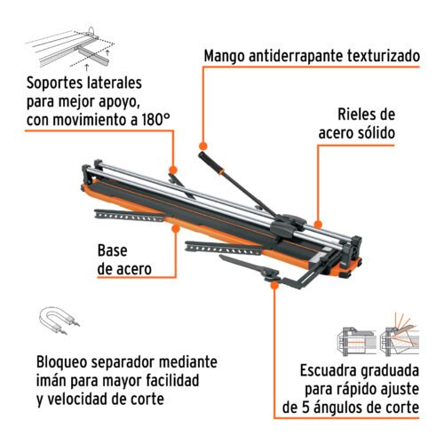 101242 - Cortador azulejo 40" (100cm) gran formato c/maletín, EXPERT