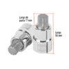 101247.2 101247 - Dado punta corta bristol M16, cuadro 1/2", Truper