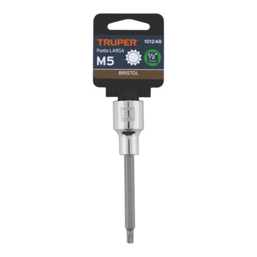 101248.3 101248 - Dado punta larga bristol M5, cuadro 1/2", Truper