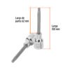 101249.2 101249 - Dado punta larga bristol M6, cuadro 1/2", Truper