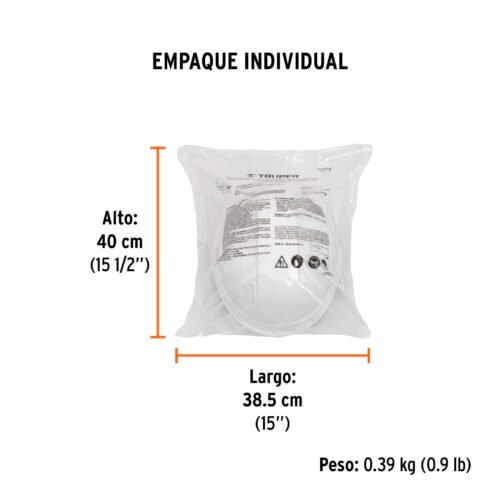 101258 - Casco de seguridad ventilado, ajuste de matraca, blanco
