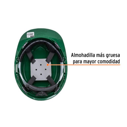 101270 - Casco de seguridad ventilado, ajuste de matraca, verde