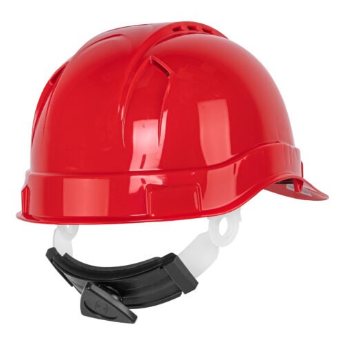 101271 - Casco de seguridad ventilado, ajuste de matraca, rojo