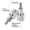 101293 - Dado punta corta bristol M6, cuadro 1/2", Truper