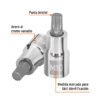 101295 - Dado punta corta bristol M10, cuadro 1/2", Truper
