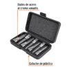 101306 - Juego de 7 dados cuadro 1/2" punta larga bristol, en estuche