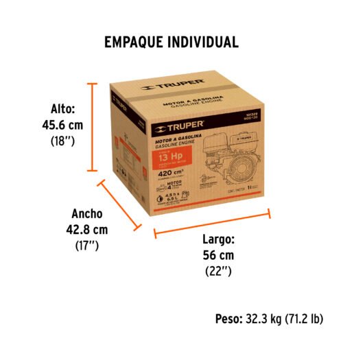 101329 - Motor a gasolina 13 HP, Truper