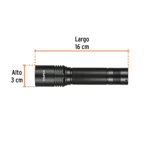 101381 - Linterna LED recargable, de aluminio, 340 lm, TRUPER