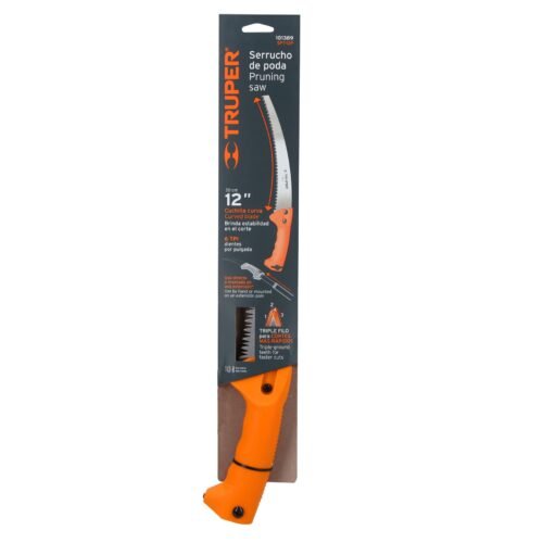 101389 - Serrucho de poda 12",hoja curva,6 DPP,mango plástico, TRUPER