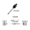 101390.1 101390 - Mandril para brocasierra diamante con rosca 3/8", Truper