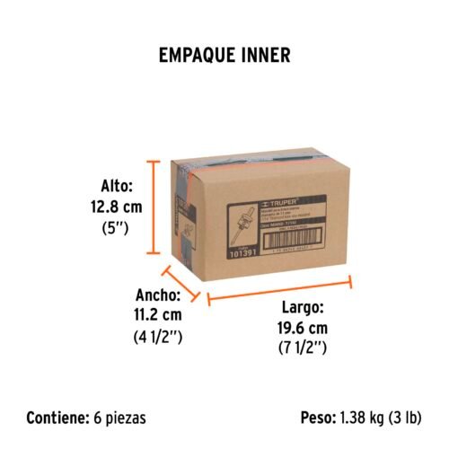 101391 - Mandril para brocasierra diamante con rosca 7/16", Truper