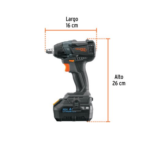 101403 - Llave de impacto 1/2", 20V, 155 lb/ft, 1 batería 4Ah, MAX