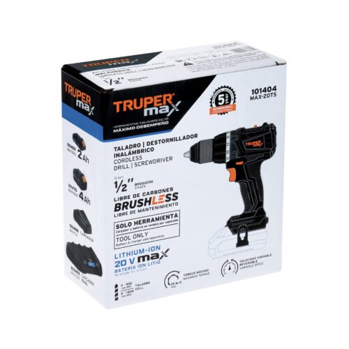 101404 - Taladro 1/2", 20V, sin accesorios, MAX