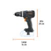 101405.2 101405 - Rotomartillo 1/2", 20V, sin accesorios, MAX
