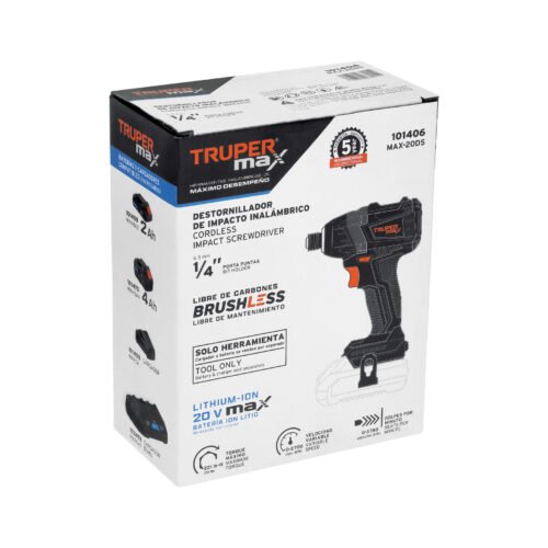 101406 - Destornillador de impacto, 20V, sin accesorios, MAX