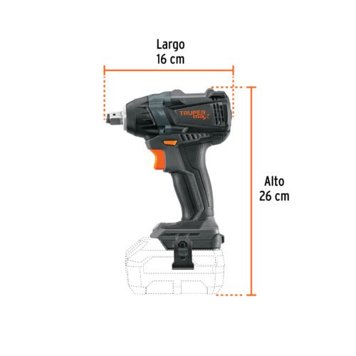 101407.1 101407 - Llave de impacto 1/2", 20V, 155 lb/ft, sin accesorios, MAX