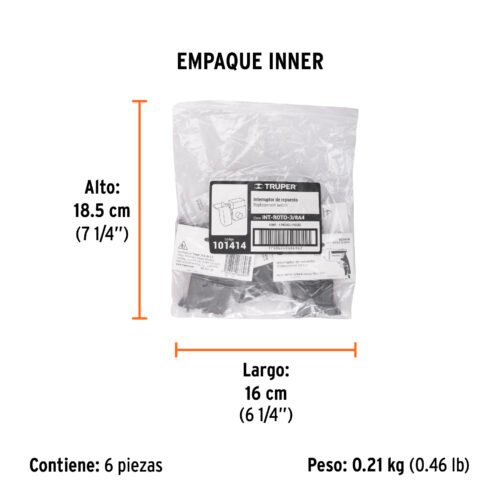 101414.2 101414 - Interruptor de repuesto para ROTO-3/8A4, Truper