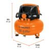 101428.2 101428 - Kit Compresor s/aceite,24L,mang. y pistola grav,127V, TRUPER