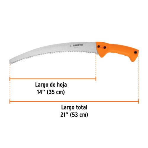 101430.1 101430 - Serrucho de poda 14",hoja curva,6 DPP,mango plástico, TRUPER